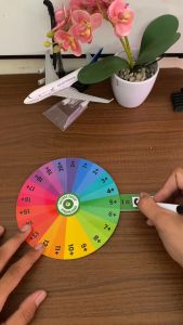 Roda Putar Untuk Belajar Anak Mainan Edukatif Lengkap (Belajar Aflabet Belajar Penjumlahan Belajar Pengurangan Belajar Perkalian Belajar Pembagian) Diameter 15 cm