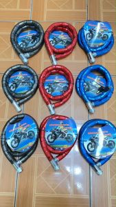 สายคล้องพร้อมกุญแจ ล็อคจักรยาน ล็อคมอเตอร์ไซค์(คละสี)