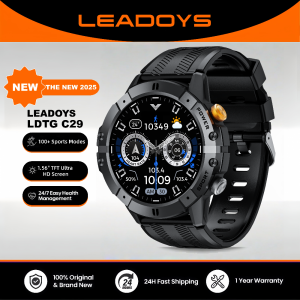 C29 mens sports smartwatch 410mAh Bluetooth 5.3 outdoor watch fitness tracker home heart rate and blood pressure monitor