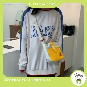 DROPASSIST 1110 Ins Japanese crossbody shoulder female woman canvas bag beg kanvas wanita one-shoulder messenger