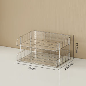 Transparent Desktop Organizer Box Office Stationery Document Storage Case A4 Paper Special Classification File Rack for Dormitory