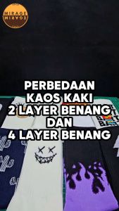 Kaos Kaki Oldschool Motif Garis (4LAYER BENANG) No. G53