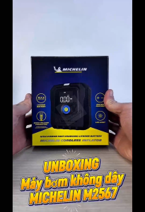 Máy Bơm Lốp Ô tô MICHELIN M2567 Cao Cấp PIN SẠC Đa Năng Tự Ngắt cho Ô Tô Xe Hơi Xe Máy (mẫu 2025)