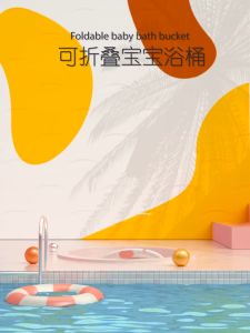 Baby Bath Tub Folding  For Baby Large  0-6 Years Newborn Products For New Born Comfort Body Cushion Bath Tub