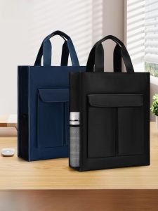 Waterproof Bag Fashion Canvas Handbag Travel Outdoor Art Material Briefcase Computer Bag Portable Lunch Bag Soft Polyester