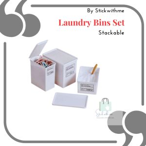 Pack of 3 Laundry Canister: Multi-Use Storage Solutions