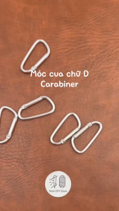Móc Carabiner Hợp Kim Xi Mạ – Móc Treo Móc Khóa Móc Treo Túi Xách Móc D Carabiner Phụ Kiện Đồ Da Handmade DIY