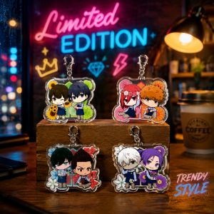 Bandai | BLue Lock Acrylic Keychain Cleaning Transparent Backpack Pendant Yoichi Isagi Meguru Bachira Rensuke Kunigami