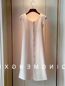 Elegant Simple White Dress Womens Fashion Summer 2025 New Chinese Style Lightweight National Trend Design Sensation Mini Dress