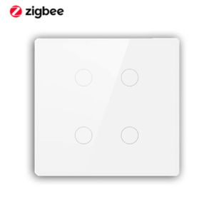 AlexXi Zigbee 4x4 Cảm Biến Cảm Ứng Bảng Kính Cảm Ứng Công Tắc Đèn Điều Khiển Ứng Dụng Cuộc Sống Thông Minh Tương Thích Với Alexa Google Home 4/6/8 Gang Remote