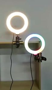 Clip-on Ring Light Lighting Kit Phone Selfie Light 3-Stop Webcam Photography Accessories Auto Projection 6-Inch Fill Light