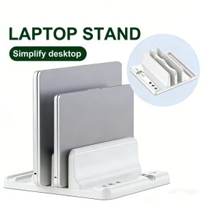 Adjustable Laptop Stand Vertical Save Desktop Space Easy To Place Computer Accessories Scalable Width for Office Desk Storage