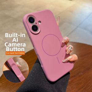 AO.HU | Magnetic Touch Button Liquid Silicone Anti-Drop iPhone Compatible Case