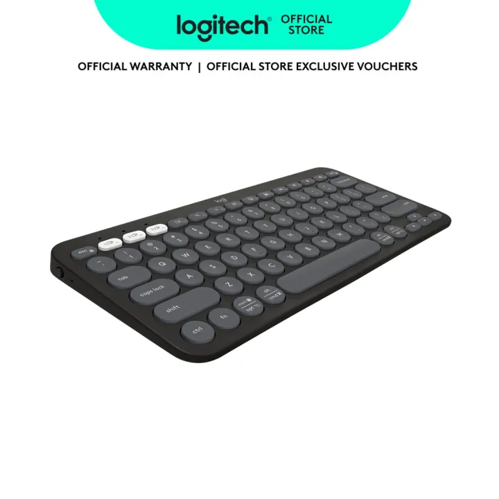 Logitech Pebble Keys 2 K380s, Multi-Device Bluetooth Wireless Keyboard with Customizable Shortcuts, Slim and Portable, Easy-Switch for Windows, macOS, iPadOS,