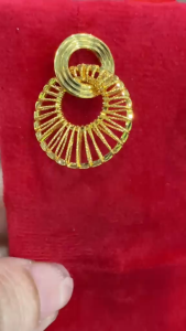 Poh Heng Jewellery 22K Loop Earrings in Yellow Gold[Price By Weight]