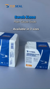 Topseal Absorbent Plain Gauze Swab 8PLY 5 cm x 5 cm 10 cm x 10 cm 7.5 cm x 7.5 cm 100 PCS