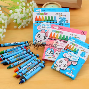GYN Crayon Set Pensil Warna /Pensil Cat Warna Alat Seni Lukis /Crayon 8 Dan 12 Dan 24 Warna