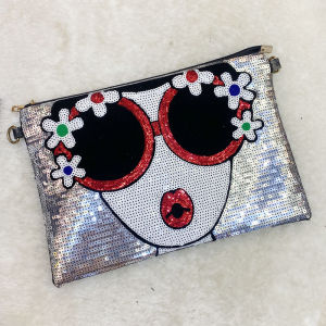 Fashionable Sequin Handbag Large Capacity Single Shoulder Crossbody Bag for Women Soft PU Leather Daily Use Spring 2024