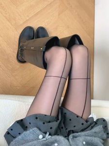 Thiết Kế Lưới Ngang Dài Đến Đầu Gối Bằng Lụa Đen Gợi Cảm Giày Bốt Cao Đến Đầu Gối Phụ Kiện Thời Trang Cao Cấp Cho Nữ