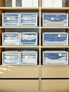 Transparent Drawer Style Storage Box Wardrobe Organizer for Clothes Toys Books No Print Quality Japanese Style Home Storage