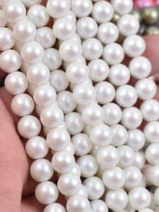 White Imitation South Sea Shell Pearl Loose Beads Handmade Materials Bracelet Necklace Choker Accessories Fashion Jewelry