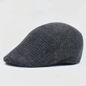 Winter Warm Newsboy Plaid Cap Golf Baseball Cap Vintage British Style Men Gatsby Berets Hat Artist Painter Driver Cabbie Sunhat