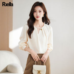 puella | Elegant V-neck French Style Chiffon Blouse