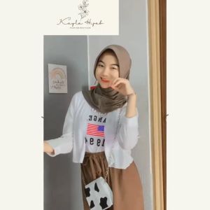kaylahijab99-Kerudung Bergo Hijab Sekolah dan Olahraga Remaja Muslim Mode soprt Pet Besar List Tebal