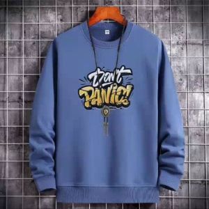 Promo Sweater Keren Kaos Pria Distro Don't Panic Crewneck Cowo Kasual Sweatshirt Elegan Sweter Trendy