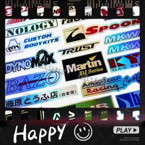 Motorcycle Reflective Seven Color Laser Waterproof MotorBike Sponsor Logo Helmet Sticker Accessories Side Strip Tank Fairing Bike Car Decals For Suzuki Yamaha Kawasaki Ducati Honda BMW KTM Benali Aprilia Triumph