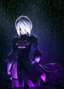 Bandai | Oil Painting by Number Kit NieR Automata 2B for Adults Canvas Japanese Anime Wall Art Home Decor Gift