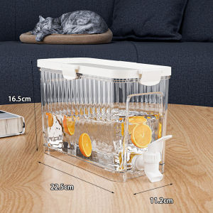 Luxurious Sealed Cold Water Pitcher with Tap Large Capacity Transparent