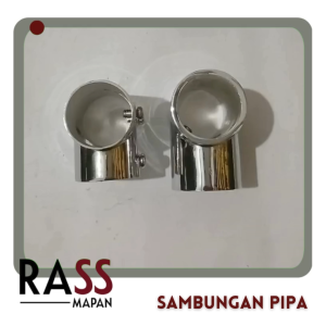 Sambungan Pipa Bulat Stainless SS Aluminium 1" inch 25cm Joint T L K3 K4 +
