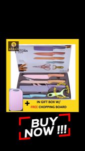Kitchen Knife Stainless Steel Set 6 PCS - Ahkas Kitchen Cutting Set -Non-Stick Heavy Duty Chef Knife - Gift Box You sent