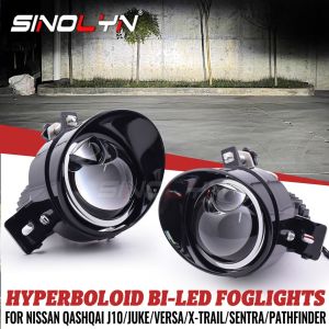 Bi LED Hyperboloid PTF Fog Light Lens For Nissan Navara NP300/Altima/Qashqai/Sunny/X-trail/Versa/Maxima/Rogue/Pathfinder/Sentra/Infiniti  Projector Hi Lo White Yellow Light Tuning