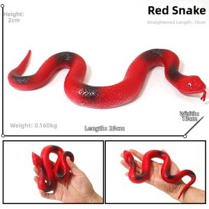 Red Realistic Snake Toy Simulation