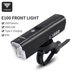 TOSUOD Bicycle Headlight 1000 Lumens 4800mAh Smart Light Sensing Headlight Type-C Charging Waterproof 4 Modes Bike Headlight