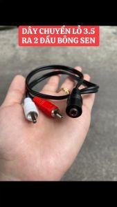 DÂY CHUYỂN TỪ LỖ 3.5LY RA 2 ĐẦU BÔNG SEN Dây Chuyển Đổi Jack 3.5mm Sang 2 Đầu Bông Sen AV (40 cm) - MrG / cáp chuyển tín hiệu 3.5mm sang av / dây chuyển đổi âm thanh 3.5 / dây jack 3.5 / dây 3 5 / dây 3ly / dây 3li / dây 3.5 ly / dây 3.5li / dây chia tín