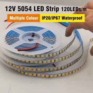 High Brightness 12V 5054 LED Strip 120leds/m multiple colour IP20/IP67 Waterproof 5m LED light strip for indoor outdoor warm/whtie/cool whtie/red/blue/green/pink/ice blue