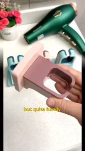 ABS Hair Dryer Holder Wall-mounted Hairdryer Hook Home Bathroom Storage Shelf