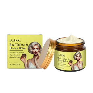 Beef Tallow Honey Balm Relieving Redness Improving Dryness Fade Fine Lines Smoothing Repairing Soothing Facial Moisturizer Cream
