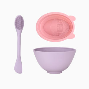 Lades | LADES Silicone Mask Bowl Makeup Brush Cleaning Box Dual Use Wet And Dry Beauty Tools Face Beauty Cosmetic Utensils