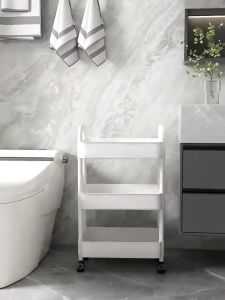 ชั้นวางของรถเข็นพลาสติก 3/4/5ชั้น พร้อมล้อเลื่อน+ที่จับ รถเข็นเก็บของ เคลื่อนย้ายสะดวก รุ่นฮิต พร้อมส่ง