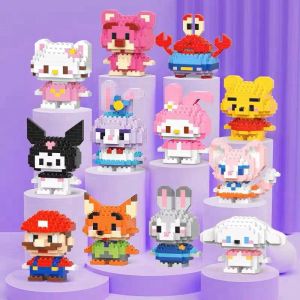 Childrens Toy Star Dailu Teddy Bear Micro Particle Building Block Decoration Compatible with LEGO Boys Puzzle Assembly Toys