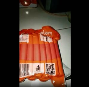 SOSIS AYAM MERAH ABAH salam sosis ayam 500gr 375gr ISI 33 PCS