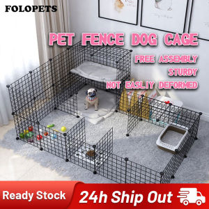 FOLOPETS DIY Pet Fence Dog Fence Panel 30cm*30cm Extendable Dog Cage Pet Cage Stackable Pet Cat Rabbit Cage Pet Fence