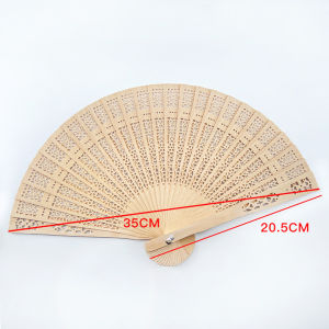 Wooden Hand Fan Chinese Style Hand Held Folding Fans 20.5cm Wood Fans for Wedding Gifts Birthday Party Decorations Home Decor