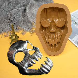 Halloween Silicone Cake Mould Skull Design Chocolate Mold Dessert Tools Halloween Mask Design Cake Mold Kitchen Bakeware