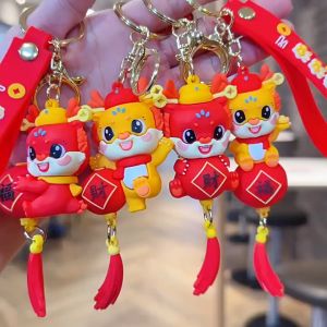 Gantungan Kunci Karakter Naga Keberuntungan Keychain Naga Keberuntungan Lucu