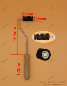แก้วเหล็ก Defoam แปรงลูกกลิ้งผ้าไฟเบอร์กาวเรซิน De-Air เครื่องมือขนหมูม้วน  แปรงมือวางเครื่องมือ